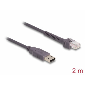 RJ50 to USB 2.0 Type-A Barcode Scanner Cable 2 m 90599