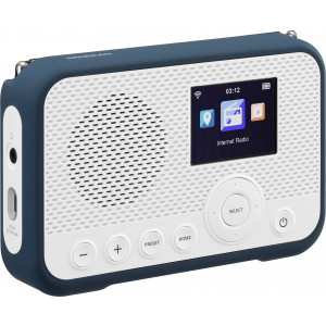 WFR-39 White-Ink Blue Portable Digital DAB+/FM-RDS/Internet Radio A500466