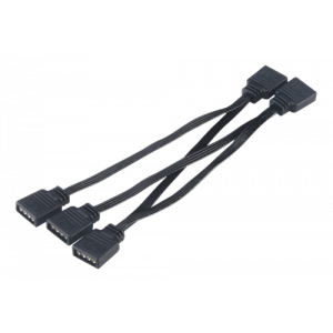 4-i-1 RGB LED-kontakts multiplikatorkabel, 0,4m, svart AK-CBLD05-40BK