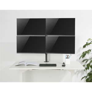 OFFICE Skrivbordsfäste för LCD monitor, tiltbar, svängbar, rotera, 13"-27", svart ARM-0302