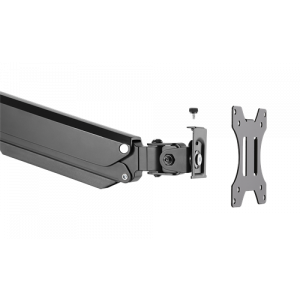 OFFICE Premium monitor arm med gasfjäder, aluminium, 17"-32", svart ARM-0350