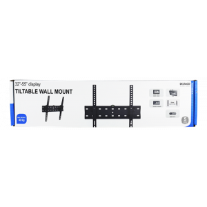 Tiltbart väggfäste för TV/skärm, 32-55", max 40kg, VESA 200x200-400x400, slim, vattenpass ARM-1101