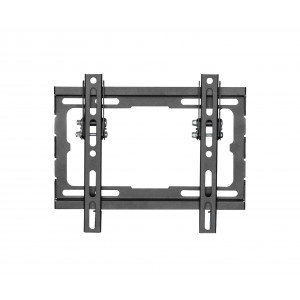 Tiltable TV wall mount for most 23''-43'' flat panel TVs with a maximum weight of 45kg. Low-Profile Tilt TV Wall Mount not only has excellent quality, but also has absolutely great price! Super Slim design sits just 20mm from wall. Simple construction ens
