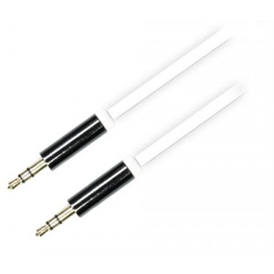 Audio Cable, 3.5mm male to 3.5mm male, 1m, white AUD-103