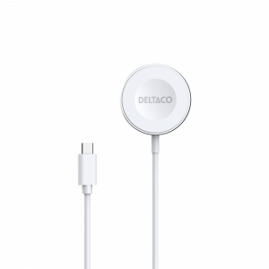 Apple Watch/Galaxy Watch charger, 1 m fixed cable, white AWC-103
