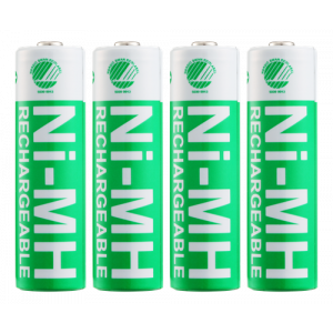 USB batteriladdare för 4xAA/AAA Ni-MH/Ni-Cd batterier, inkluderar 4x AA batterier, vit C704A4-4xAA