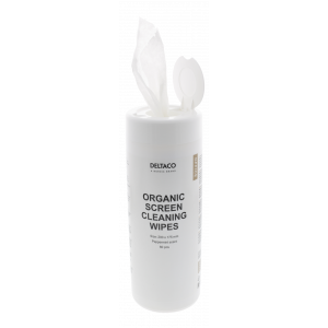 Office Organiska Skärmrengöringsdukar, 200x175mm, 1 förpackning 60 servetter, vit CK1026
