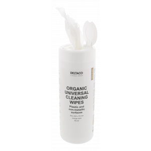 Office Organiska Universal Rengöringsdukar, 200x175mm, 1 förpackning 60 servetter, vit CK1027
