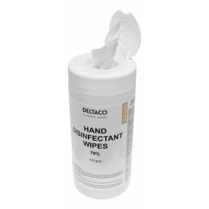 OFFICE Handdesinfektionsservetter, 100st servetter, 70% alkohol, vit CK1036