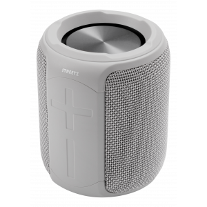Streetz vattentålig BT högtalare, TWS, 10 W, IPX7, 3. 5 mm, grå. Kraftfull och snygg, bärbar och trådlös. Med denna vattentåliga högtalare i stilren tygdesign från Streetz kan du välja mellan flera olika anslutningsalternativ BT 5. 0 med 10 m räckvidd, mi
