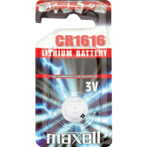 Batteri CR1616 - Maxell Lithium 3V.