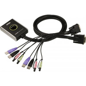 KVM-switch, 1-2, DVI-D/USB, 1,2m kablar CS682-AT