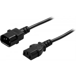 Ström förlängningskabel PC & skärm 3-pin 1m