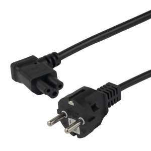 Device Cable, straight CEE 7/7 - left angle IEC C5, 5,0m DEL-120-5
