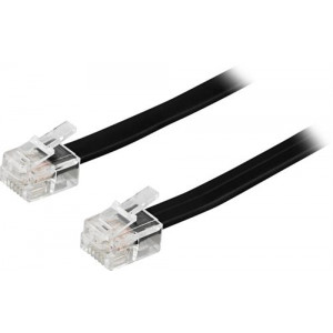 Modularkablage RJ12/6C 3m, svart DEL-160B