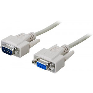 Seriell kabel DB9 RS-232 hane-hona 2m Förlängning