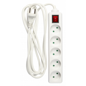 5-vägs kontakt m/brytare (D), 3m DG-HB05K-3M