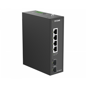 The DIS-100G-06 features two SFP ports that enable flexible, long-distance fiber connections, perfect for extending your network across remote sites or between buildings. Fiber optic cabling goes beyond the distance limitations of traditional Ethernet, of