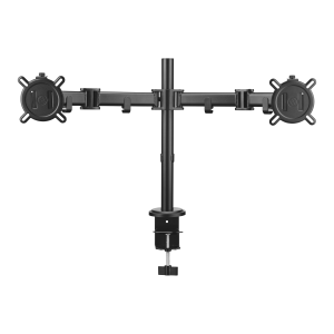 Enhance your home office setup with the One For All Dual Universal Monitor Mount. This versatile mount offers full adjustability with 360° rotation, 180° swivel, and 90° tilt, allowing you to configure your monitor for maximum comfort and productivity. Ea