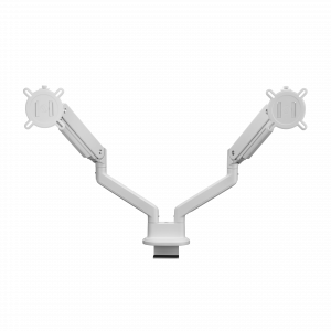 DM4220 Dynamic Monitor Arm, SOLID, Dual White DM4220