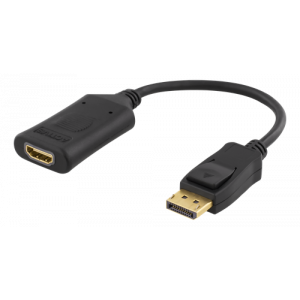 DisplayPort - HDMI adapter, 4096x2160 60Hz, 0,1m, svart DP-HDMI32