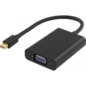 Mini DisplayPort till VGA-adapter med ljud, svart, 0,25m, 3,5mm, 20-pin ha - 15-pin ho DP-VGA13
