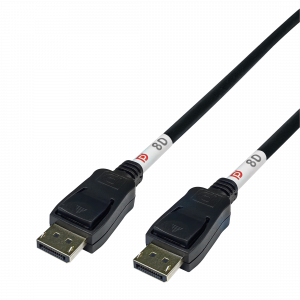 DisplayPort cable, DP 2.1, DP80, 0,5m DP80-1005