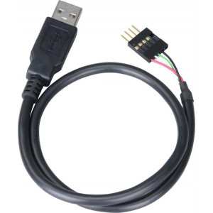 Internal 5-pin USB to external Type-A ma, 0.4m EXUSBIE-40