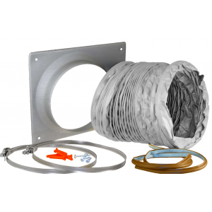 Drum kit complete 6" diameter 150mm, length 1.3m, wall plate, screw and clamps. F-3504