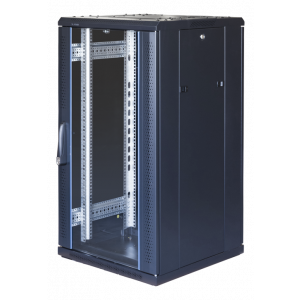 System G, 19" golvskåp, 22U, 600x600, glasdörr fram, perforerad G6.6622.9801