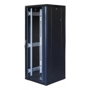 System G, 19" golvskåp, 32U, 600x600, glasdörr fram, metalldörr G6.6632.9001