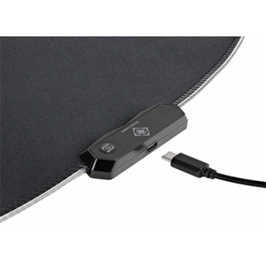 DFP430 RGB gaming golvmatta, USB-C, 1100x1100x3mm, svart/RGB GAM-138