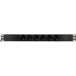 Grenuttag, 6xCEE 7/3, 1xCEE 7/7, 2m kabel, svart GT-8528