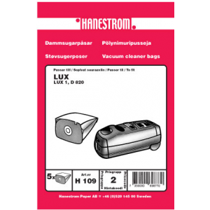 Dammsugarpåsar Hanestrom LUX 1. D 820 H109