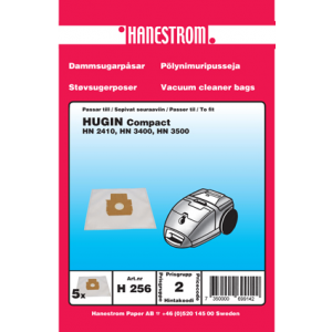Dammsugarpåsar Hanestrom Hugin Compact 2410. 3400.3500 H256