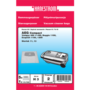 Dammsugarpåsar Hanestrom AEG 400-499 H3