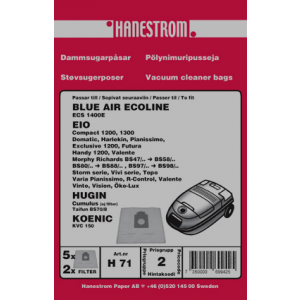 Dammsugarpåsar Hanestrom EIO Handy. futura H71
