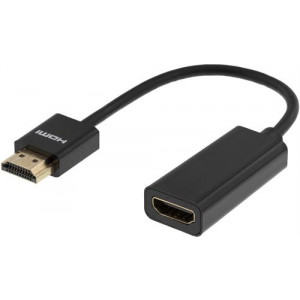 Tunn HDMI-kabel, 19-pin ha-19-pin ho, 10cm, svart HDMI-1088