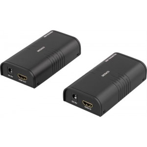 Ethernet HDMI-förlängare, 120 meter i 1080P med Cat6, svart HDMI-221