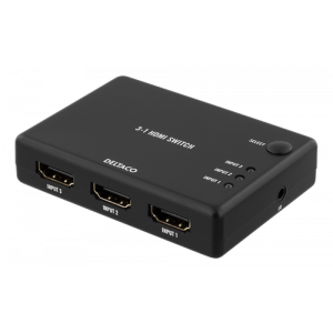 HDMI-Switch, 3 ingångar till 1 utgång, 4K i 60Hz, 7.1 , svart HDMI-7042
