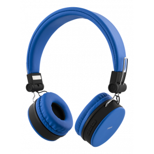 Vikbart on-ear BT headset, 3. 5 mm, blå HL-BT401