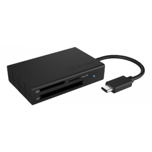 IB-CR401-C3, 3-portars kortläsare med USB 3.0 Type-C®-gränssnitt, svart IB-CR401-C3