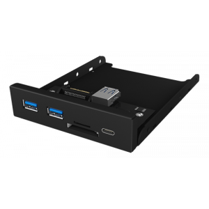 Frontpanel med USB 3. 0 typ-C och typ-A hub med kortläsare IB-HUB1417-I3