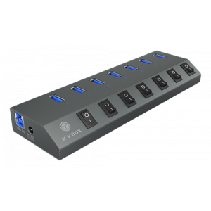 IB-HUB1701-C3 7-portars hubb med USB-C 3.0 och USB-A 3.0-gränssnitt och BC 1.2-stöd IB-HUB1701-C3