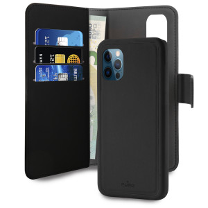 iPhone 12 Pro Max, EcoLeather Wallet Detach, black IPC1267BOOKC3BLK