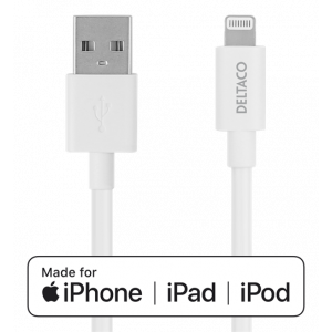 USB-A- Lightning-kabel, 2m, vit IPLH-402