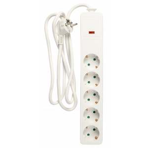5-vägskontakt, överspänningsskydd (3x1,5mm²), 1,5m KF-BD-05