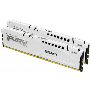 Kingston 64GB (2x32GB) DDR5 6000MHz CL30 FURY Beast White XMP