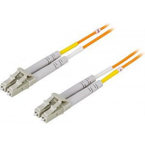 OM1 fiberkabel, LC - LC, duplex, UPC, 62,5/125, 0,5m, orange LCLC-0M-5