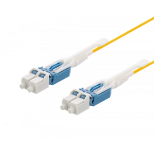 OS2 fiberkabel LC – LC, duplex, singlemode, push/pull tab, APC, 9/125, 0,5m LCLC-0S-5-PPT